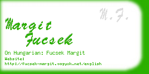 margit fucsek business card